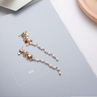Pearl Star Line Earring