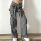 Low Rise Wide Leg Cargo Pants
