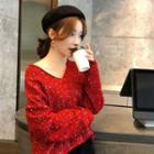 Glitter Sweater Red - One Size