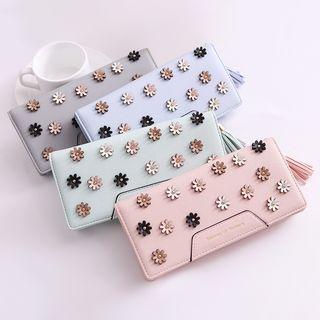 Flower-accent Long Wallet