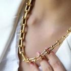 Chunky Chain Choker 14956 - 1 Pc - Gold - One Size