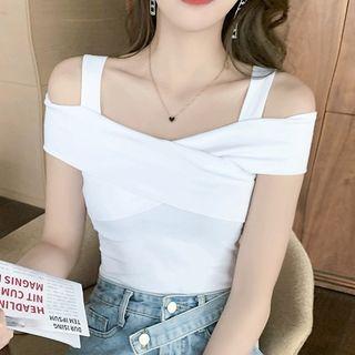 Cold-shoulder Twisted Blouse