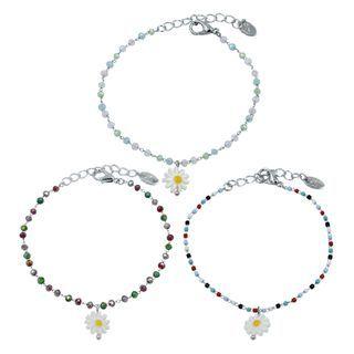 Daisy Charm Bead Bracelet
