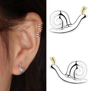 Snail Earring With Earring Back - 1 Pair - Earring - As Shown In Figure - One Size
