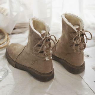Lace-up Snow Short Boots