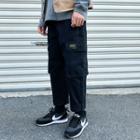 High-waist Applique Cargo Pants