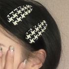 Houndstooth / Checker Fabric Hair Clip (various Designs)