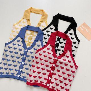 Halter Two-tone Tank Top