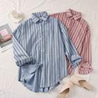 Loose-fit Striped Corduroy Shirt