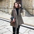 Plaid Double-breasted Loose-fit Blazer