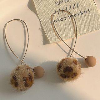 Pom Pom Earring 1 Pair - Earrings - Camel - One Size