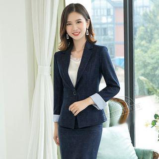 Single-breasted Vest / Straight-leg Dress Pants / Fitted Skirt / Set
