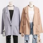 Loose-fit Single-button Jacket
