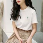 Short-sleeve Pineapple Printed T-shirt