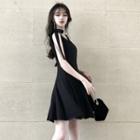 Tie-shoulder Sleeveless Mini Dress