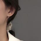 Rhinestone Cross Sterling Silver Earring