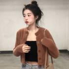 Cropped Cardigan Brown - One Size