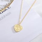 925 Sterling Heart Necklace Ns277 - Gold - One Size