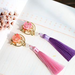 Resin Flower Tassel Brooch