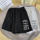 Elastic-waist Printed Shorts