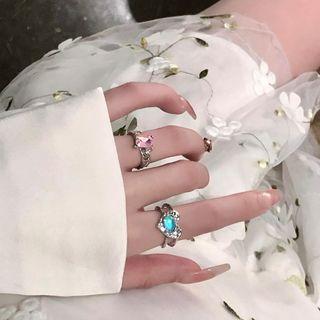 Faux Crystal Alloy Ring / Set