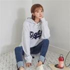 Letter-patch Oversized Hoodie