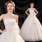 Strapless Bow Wedding Ball Gown