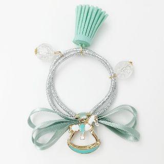 Bow-accent Tasseled Hair Tie