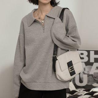 Halter-neck Collared Sweatshirt
