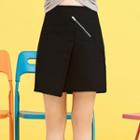 Zip Detail Wrapped Pencil Skirt