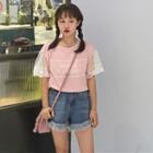 Mesh Panel Short Sleeve T-shirt