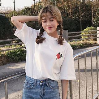 Rose Embroidery T-shirt