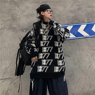 Number Round Neck Sweater