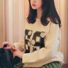 Numbering Sweatshirt Off-white - One Size