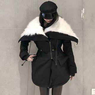 Faux Fur Fleece Zip Coat