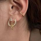 Chain Ear Cuff Set Of 3 - Gold - One Size