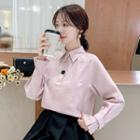 Long-sleeve Half Button Shirt