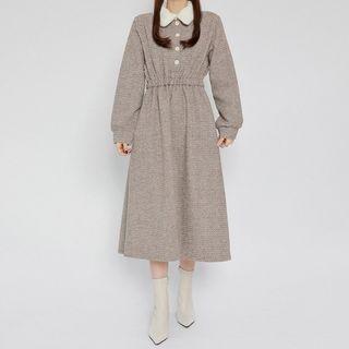 Herringbone Long Shirtwaist Dress