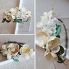 Wedding Linen Floral Headband