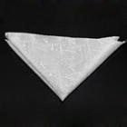 Patterned Pocket Square White - One Size