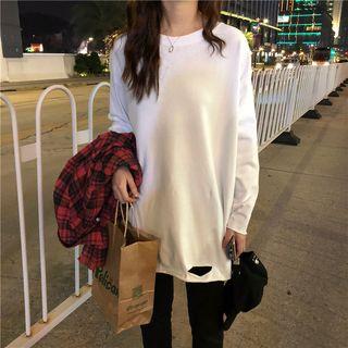 Loose-fit Cutout T-shirt White - One Size