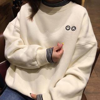 Smiley Embroidered Sweatshirt