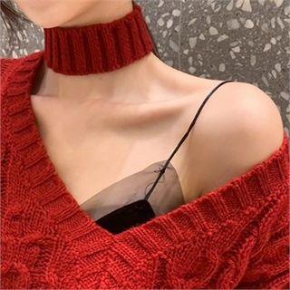 Sweetheart-neck Tulle-trim Camisole Top