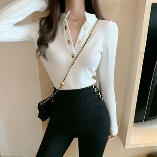 Set: Long-sleeve T-shirt + High-waist Skinny Pants