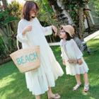 Family Matching Long-sleeve Chiffon Dress