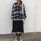Plaid Shirt / Midi Skirt