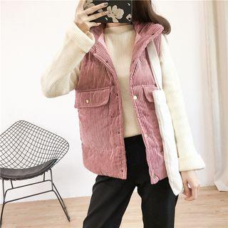 Dual-pocket Snap-buttoned Vest
