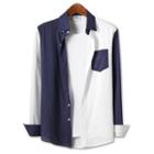 Pocket-front Two-tone Shirt