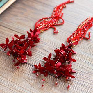 Wedding Tasseled Floral Hair Clip