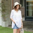 Eyelet-lace Trim Top